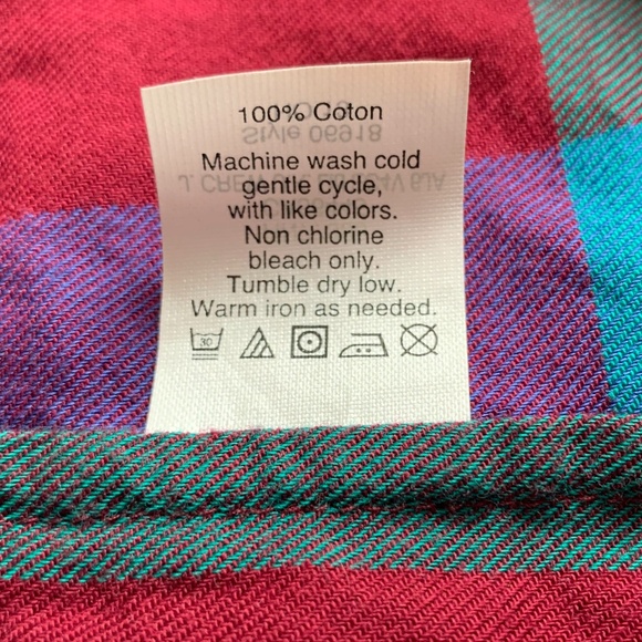 J.Crew Cotton Flannel Jewel Tone Plaid Button Down Shirt size 6 - Picture 5 of 8